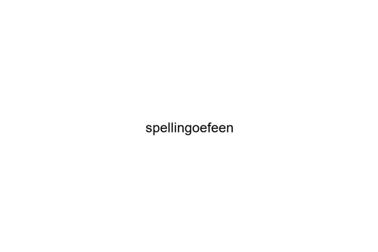 spellingoefeen